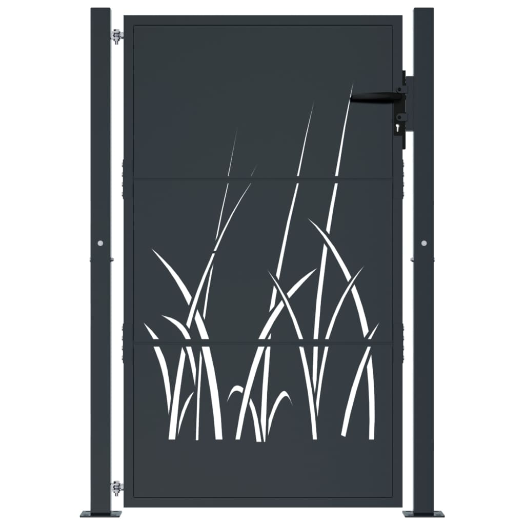 Garden Gate Anthracite 105x130 cm Steel Grass Design