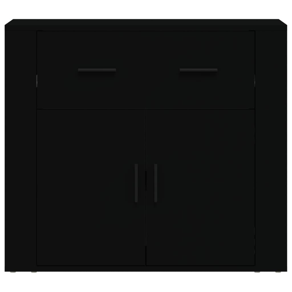 Sideboard Black 80x33x70 cm Engineered Wood