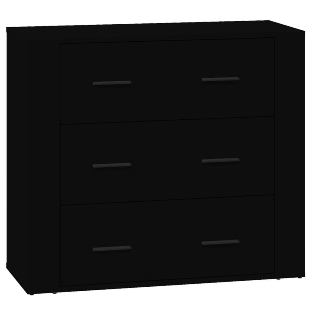 Sideboard Black 80x33x70 cm Engineered Wood