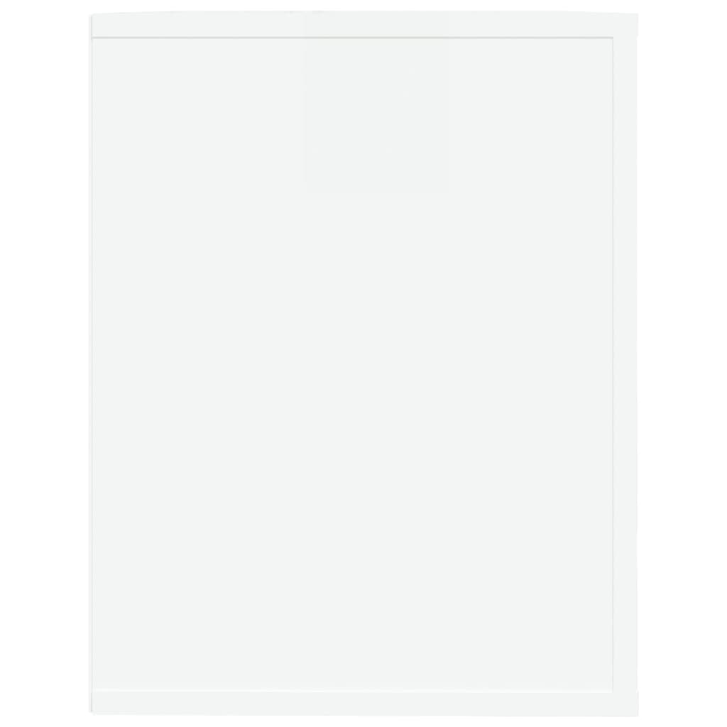 Shoe Rack High Gloss White 75x35x45 cm Engineered Wood