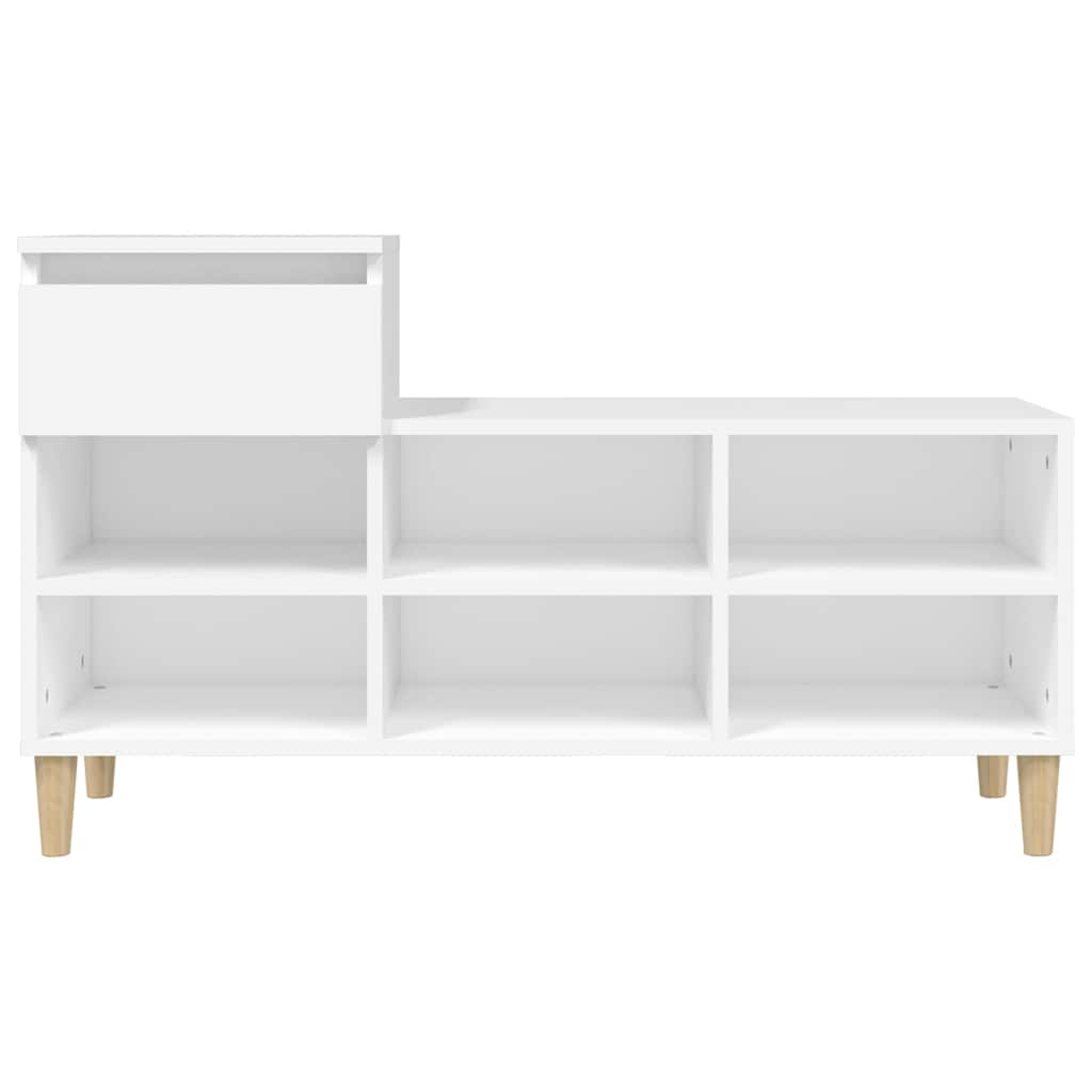 Shoe Cabinet White 102x36x60 cm Engineered Wood