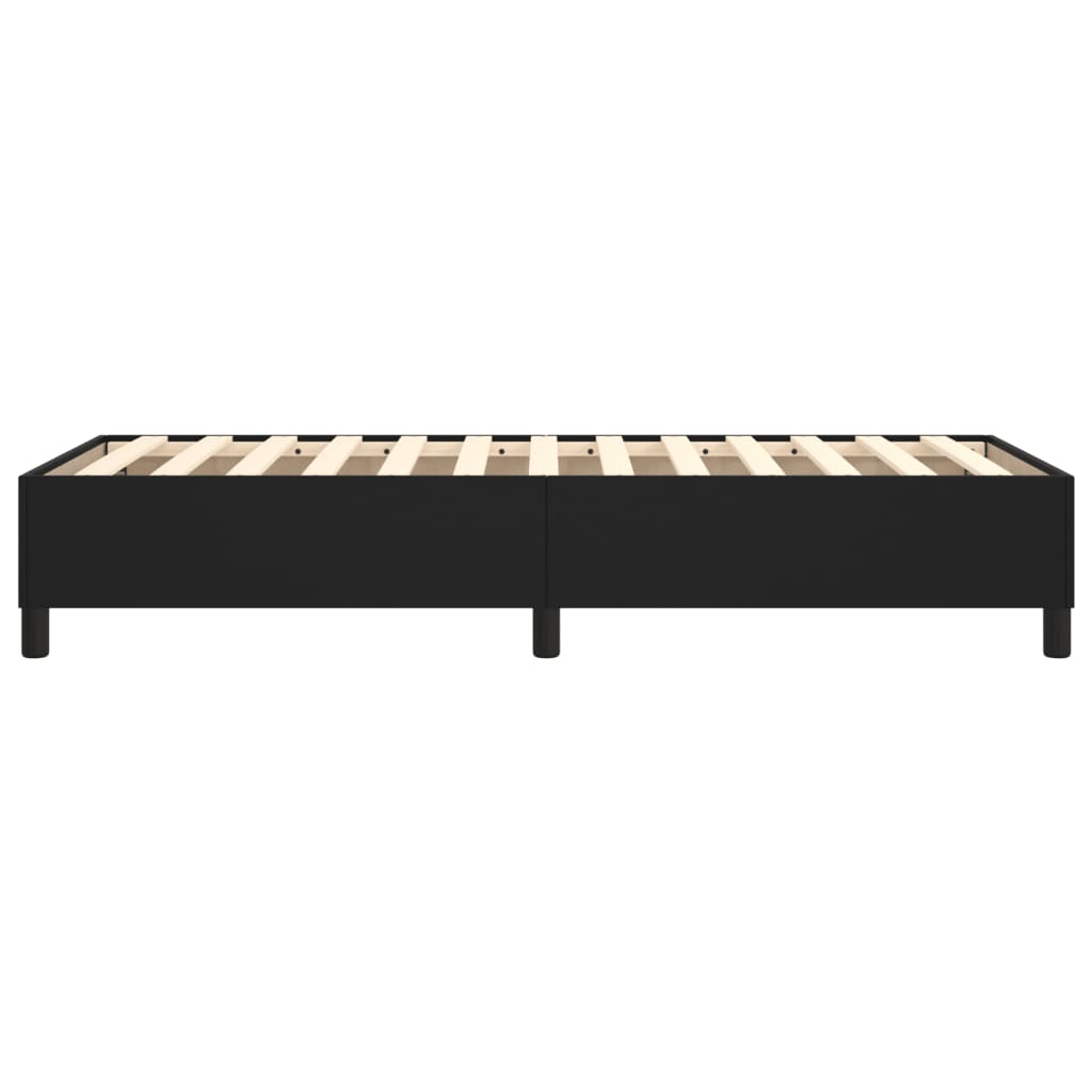 Box Spring Bed Frame Black King Single Faux Leather