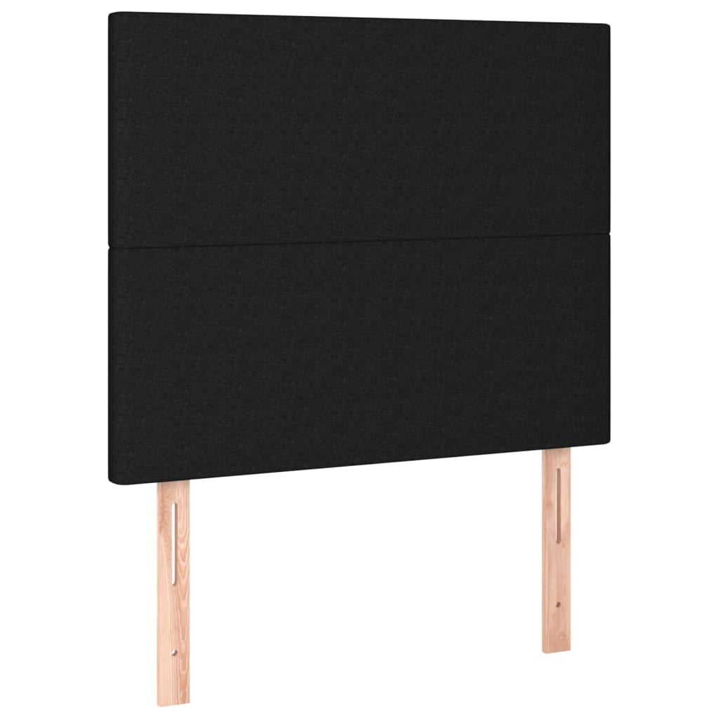 Headboard Black 80x5x118/128 cm Fabric