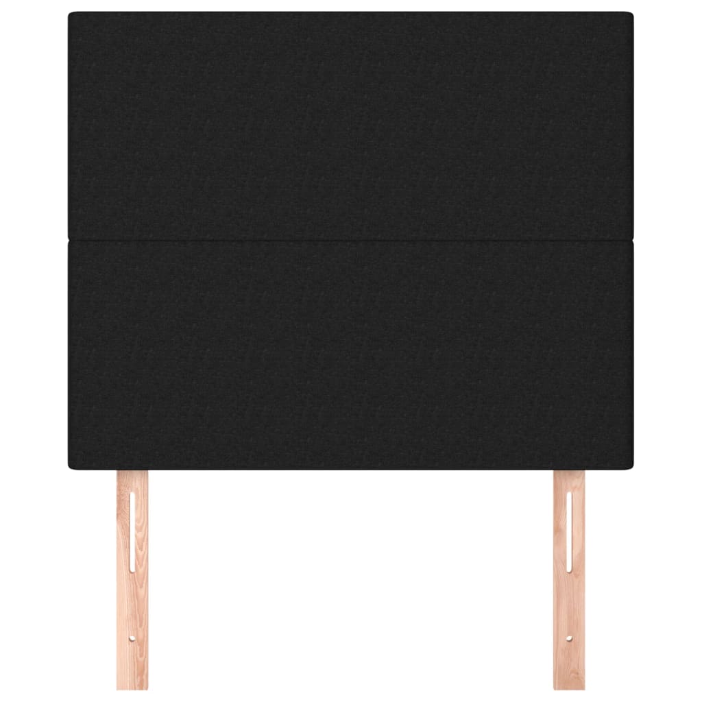Headboard Black 80x5x118/128 cm Fabric
