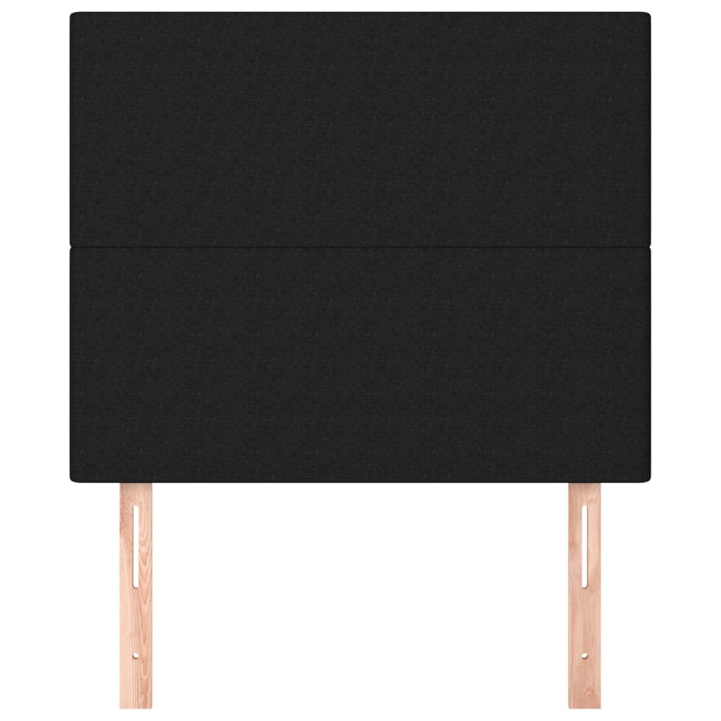 Headboard Black 100x5x118/128 cm Fabric