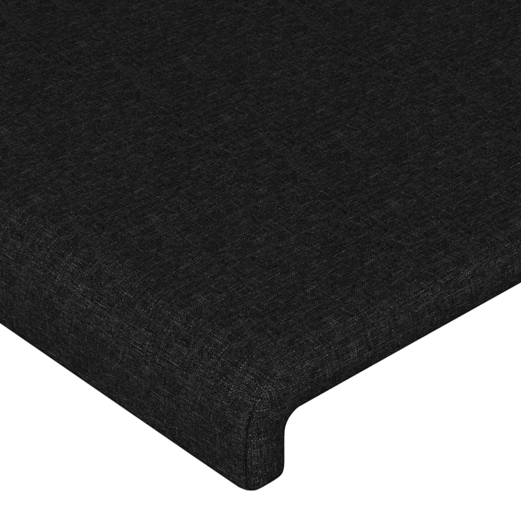 Headboard Black 160x5x118/128 cm Fabric