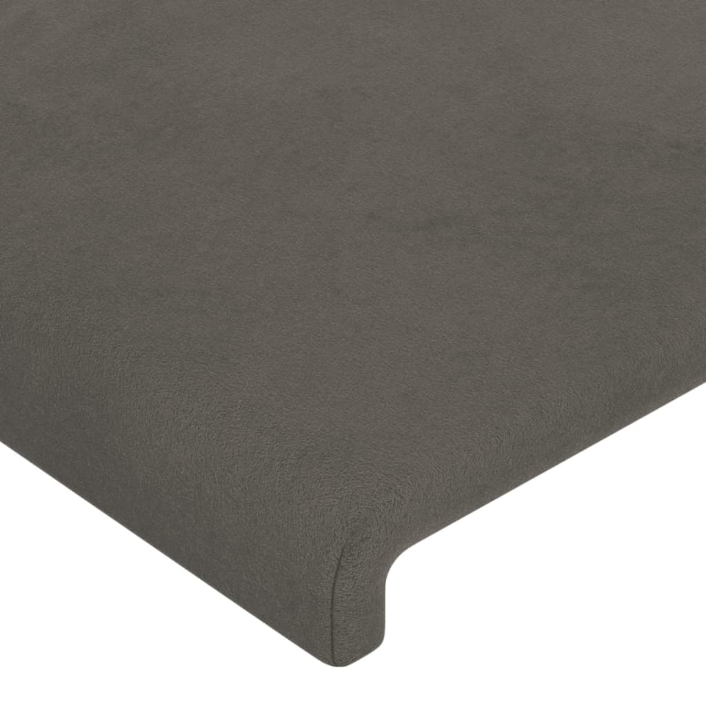 Headboard Dark Grey 80x5x118/128 cm Velvet