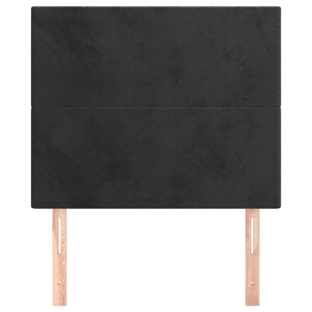 Headboard Black 100x5x118/128 cm Velvet