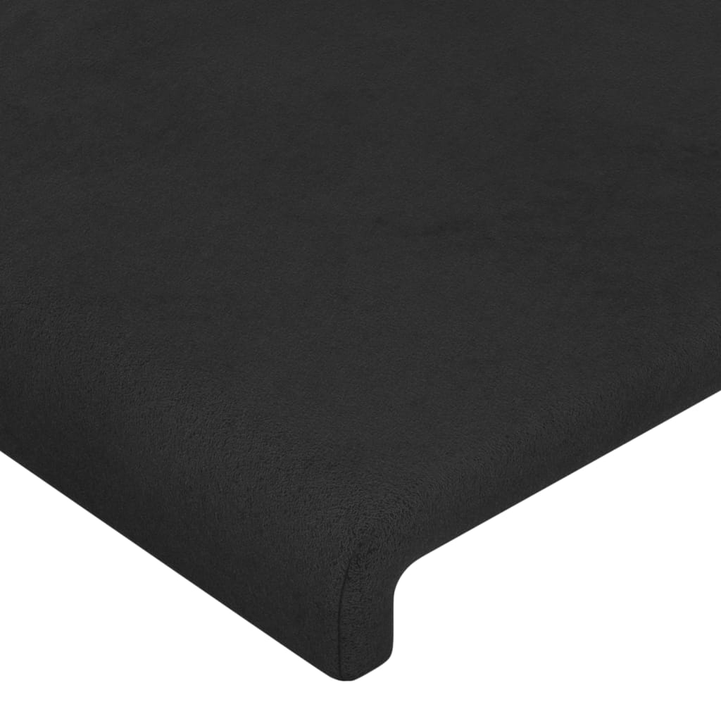 Headboard Black 160x5x118/128 cm Velvet