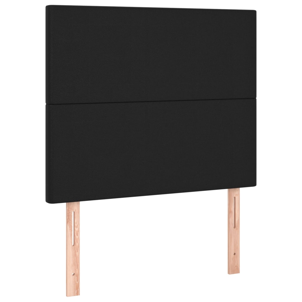 Headboard Black 80x5x118/128 cm Faux Leather