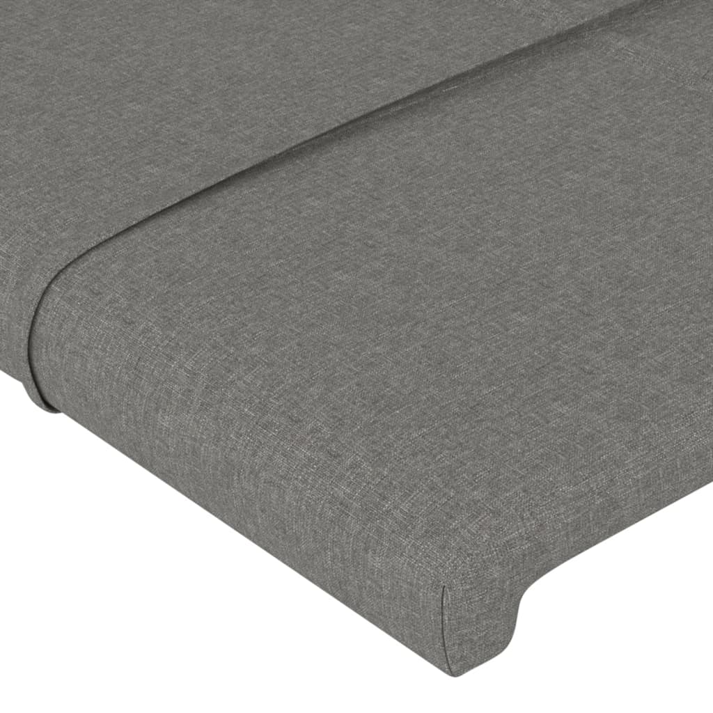 Headboard Dark Grey 80x5x118/128 cm Fabric