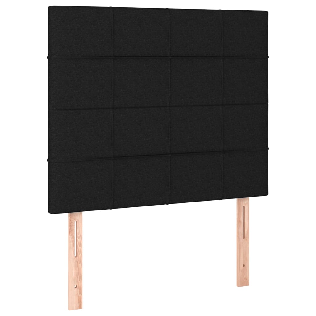 Headboard Black 100x5x118/128 cm Fabric