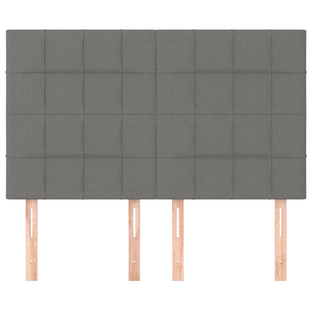 Headboard Dark Grey 144x5x118/128 cm Fabric
