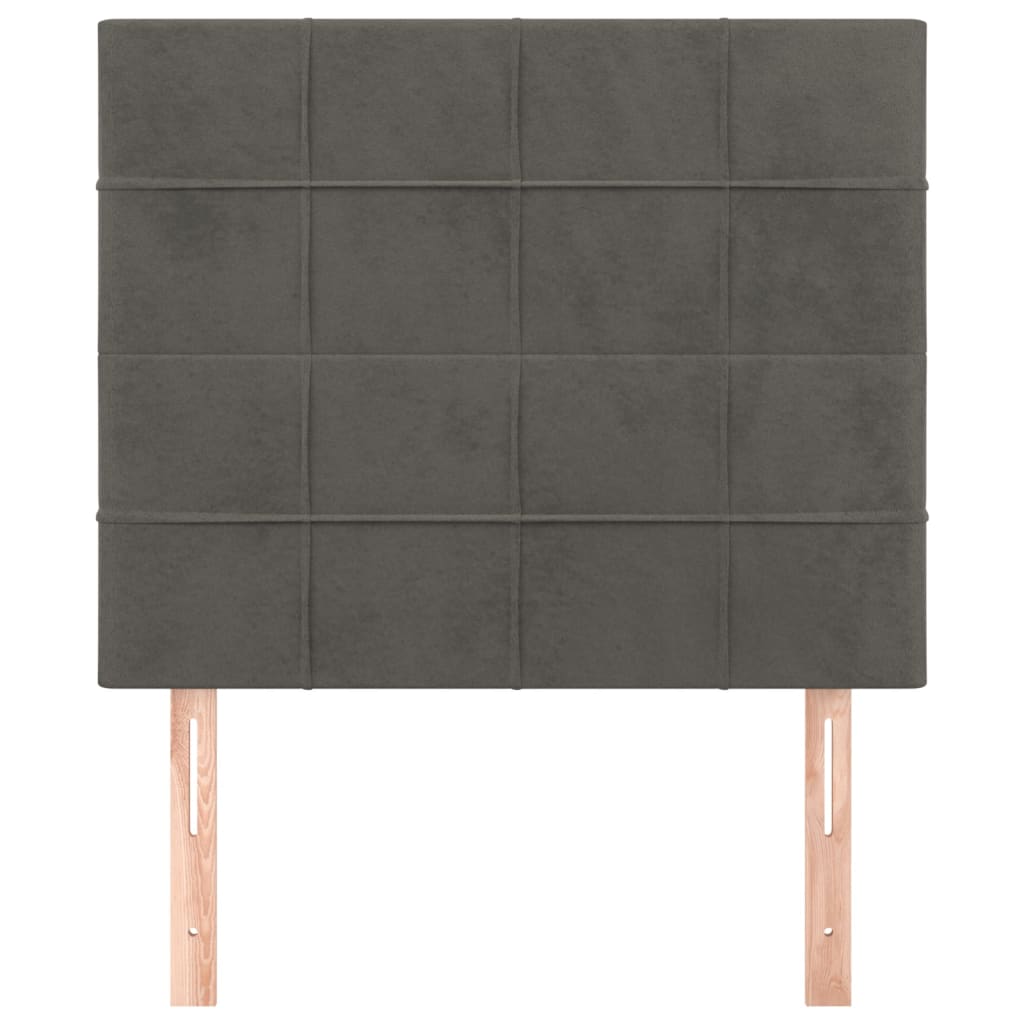 Headboard Dark Grey 80x5x118/128 cm Velvet
