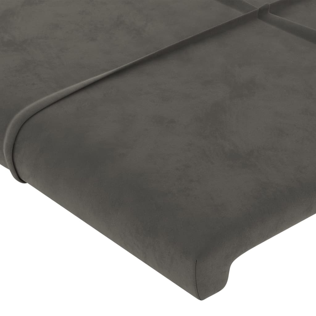 Headboard Dark Grey 80x5x118/128 cm Velvet