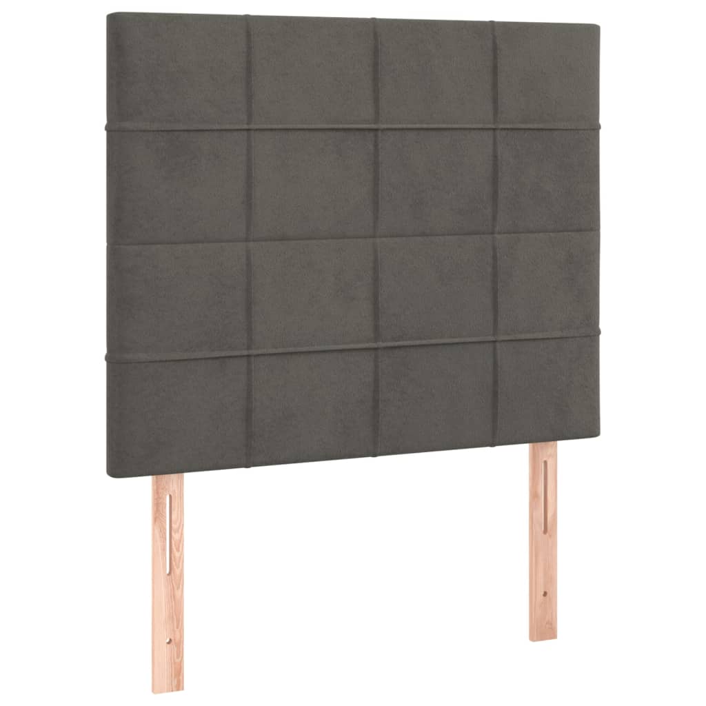 Headboard Dark Grey 100x5x118/128 cm Velvet