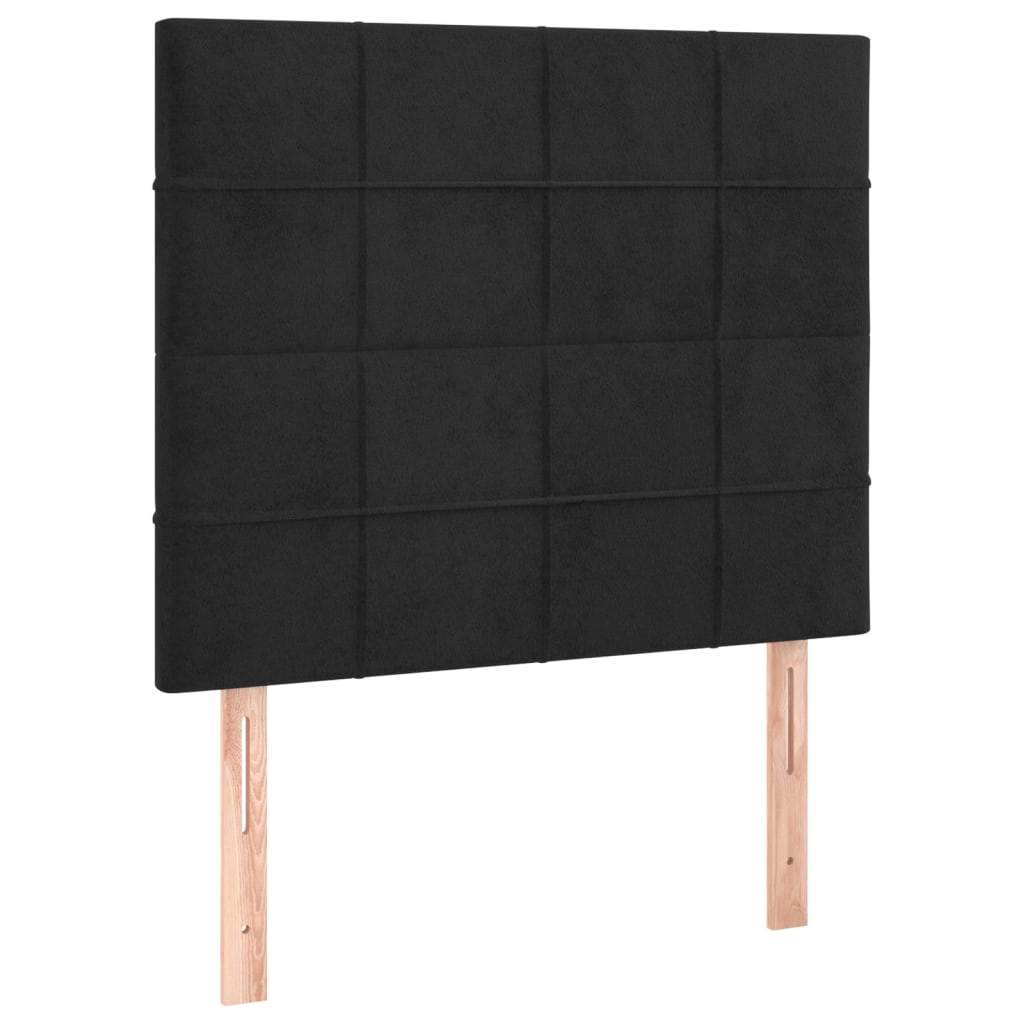 Headboard Black 100x5x118/128 cm Velvet