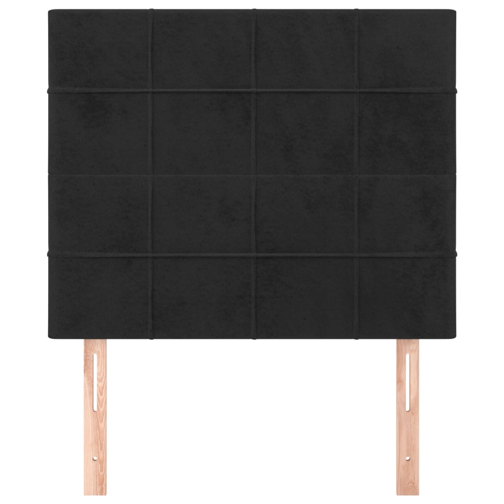 Headboard Black 100x5x118/128 cm Velvet
