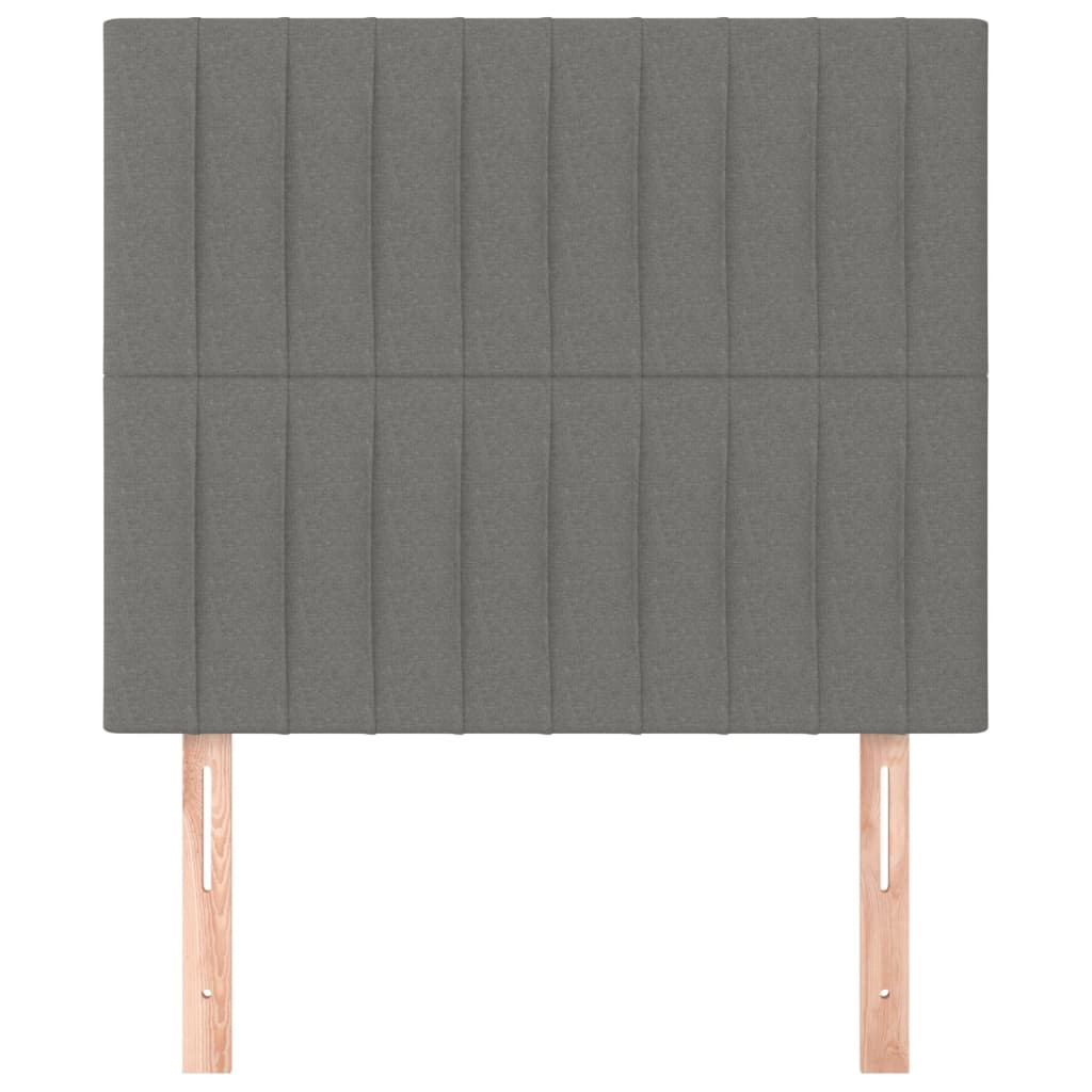 Headboard Dark Grey 100x5x118/128 cm Fabric
