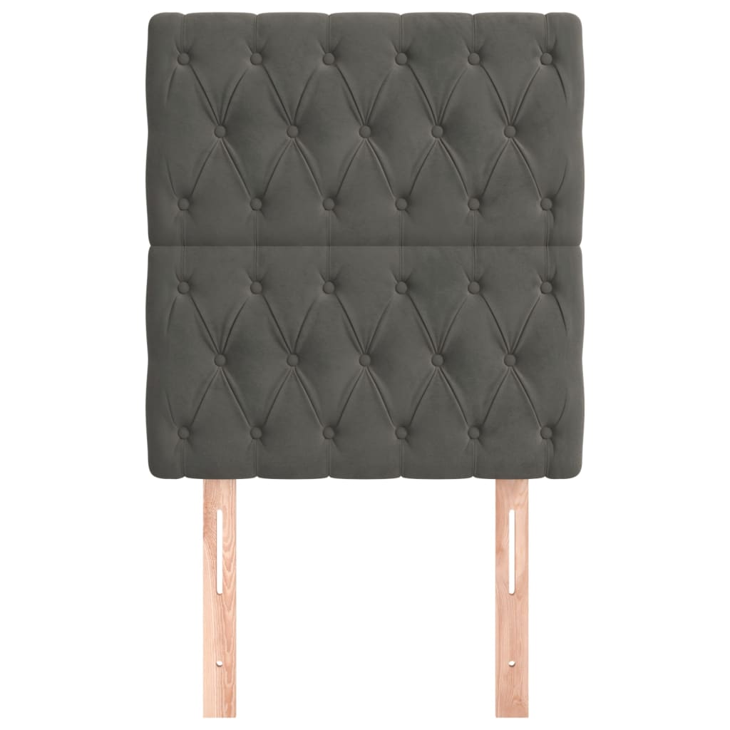Headboard Dark Grey 80x7x118/128 cm Velvet