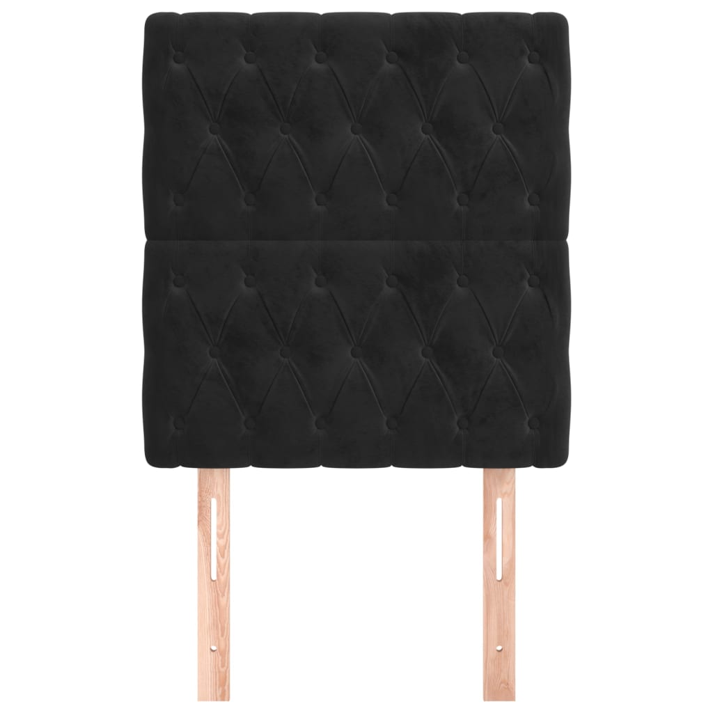 Headboard Black 80x7x118/128 cm Velvet