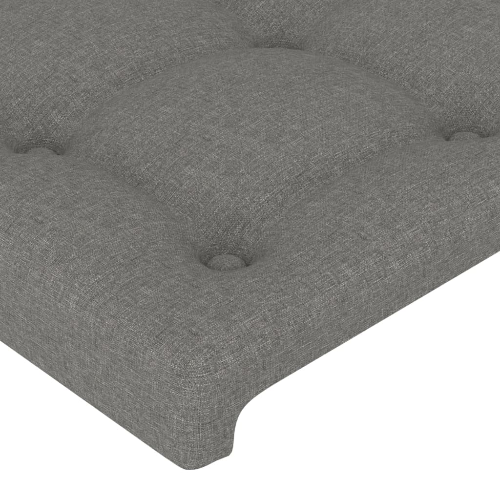 Headboard Dark Grey 80x5x118/128 cm Fabric