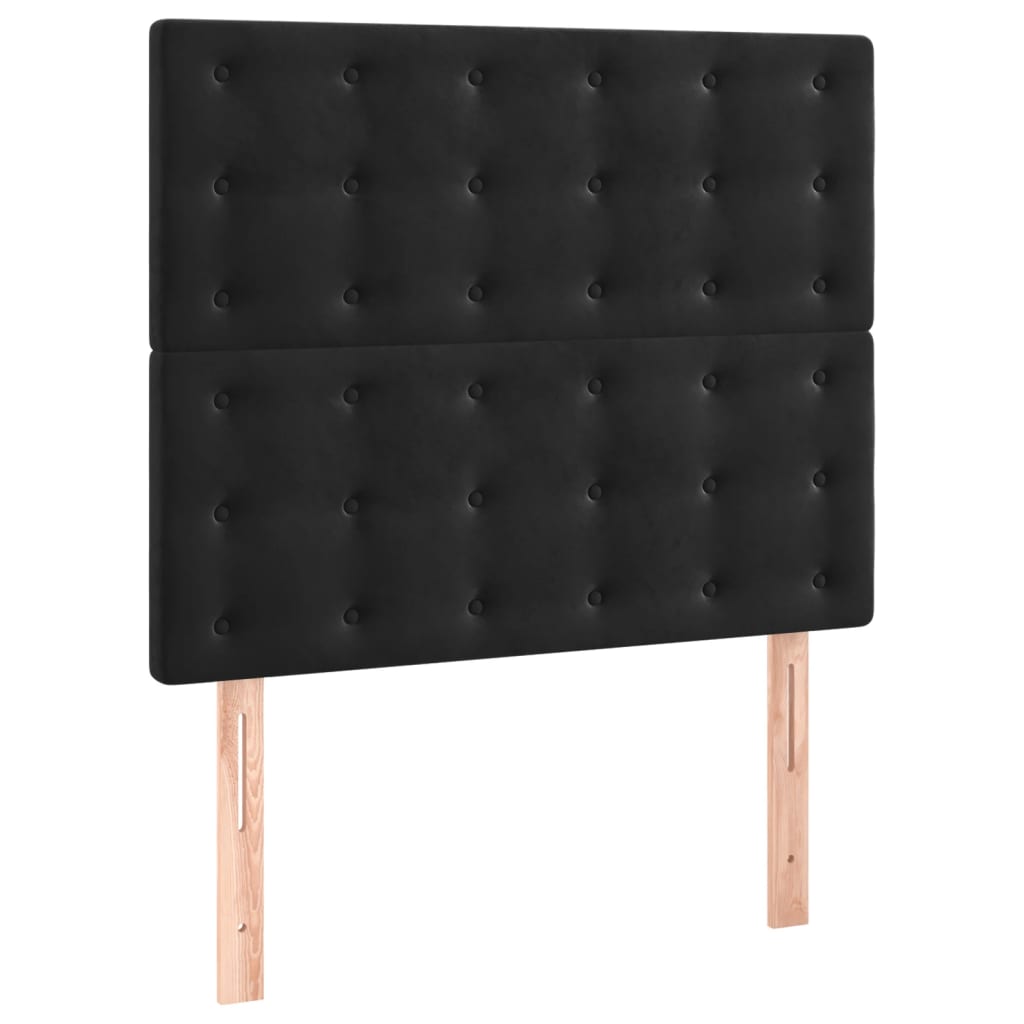 Headboard Black 80x5x118/128 cm Velvet
