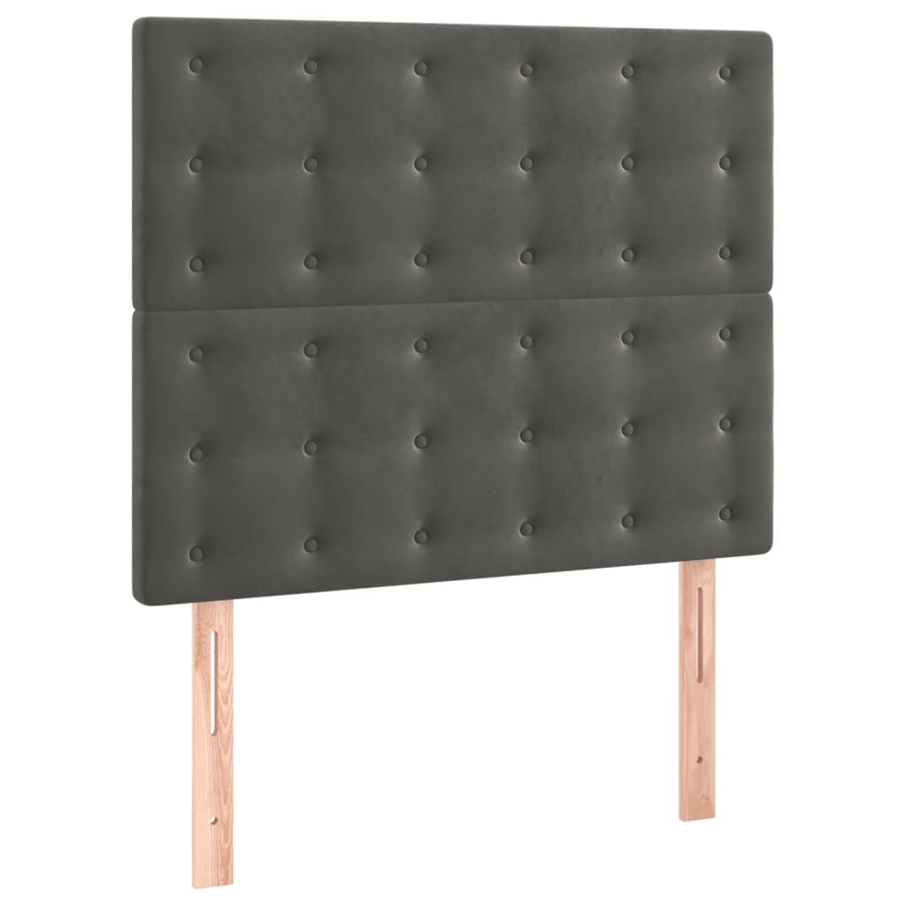 Headboard Dark Grey 100x5x118/128 cm Velvet