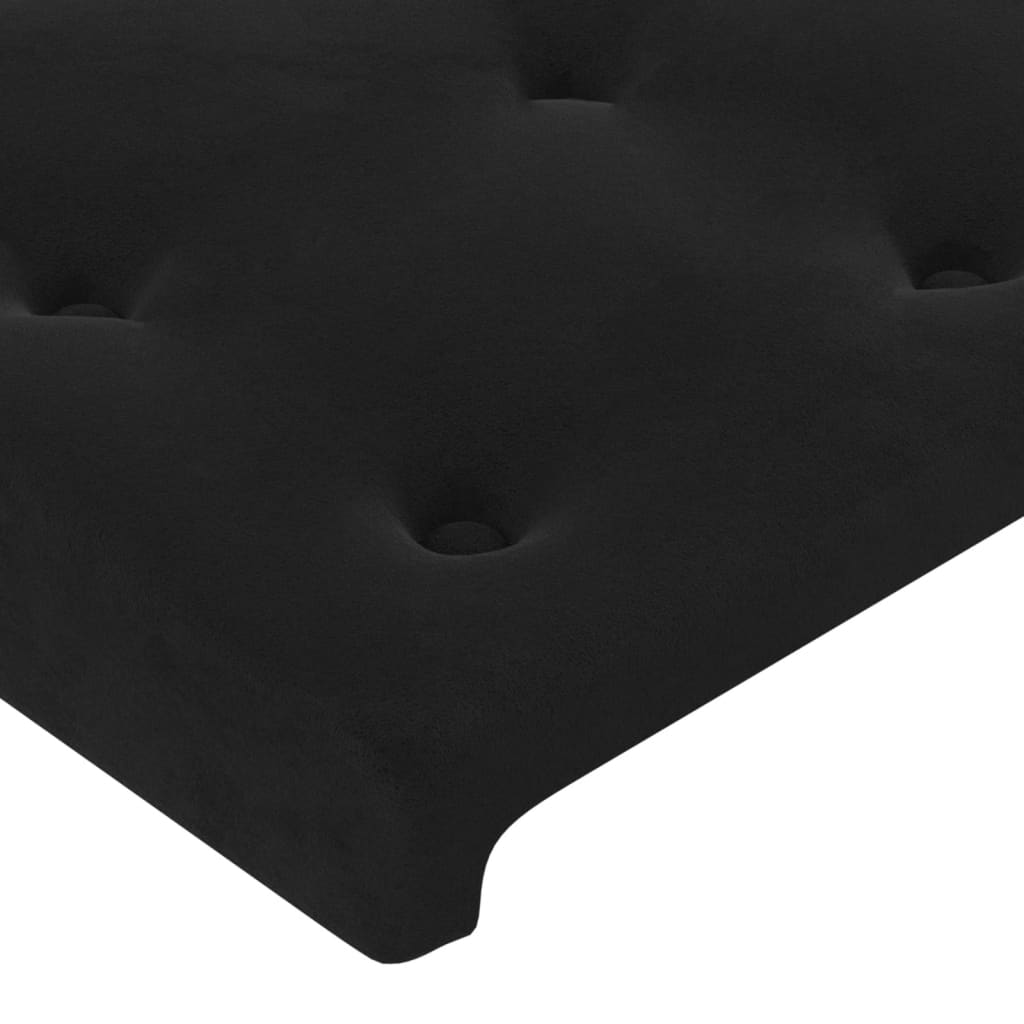 Headboard Black 160x5x118/128 cm Velvet