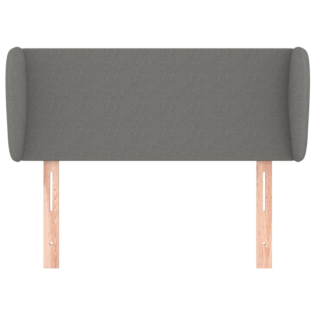 Headboard with Ears Dark Grey 103 cm Fabric