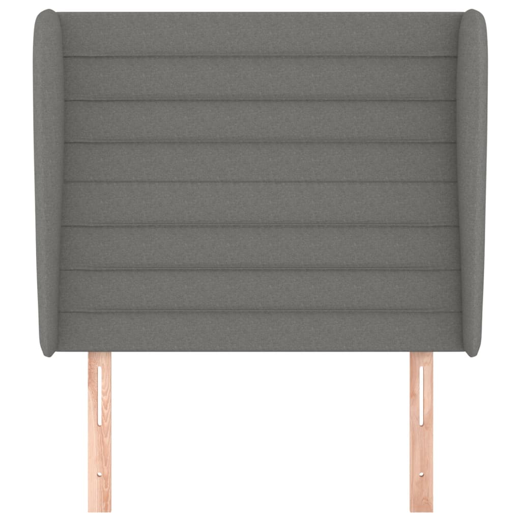 Headboard with Ears Dark Grey 83 cm Fabric