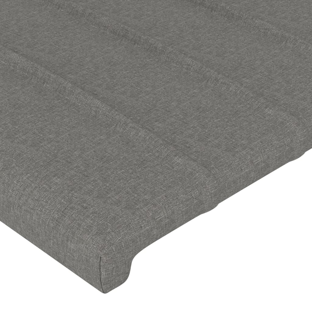 Headboard with Ears Dark Grey 203 cm Fabric
