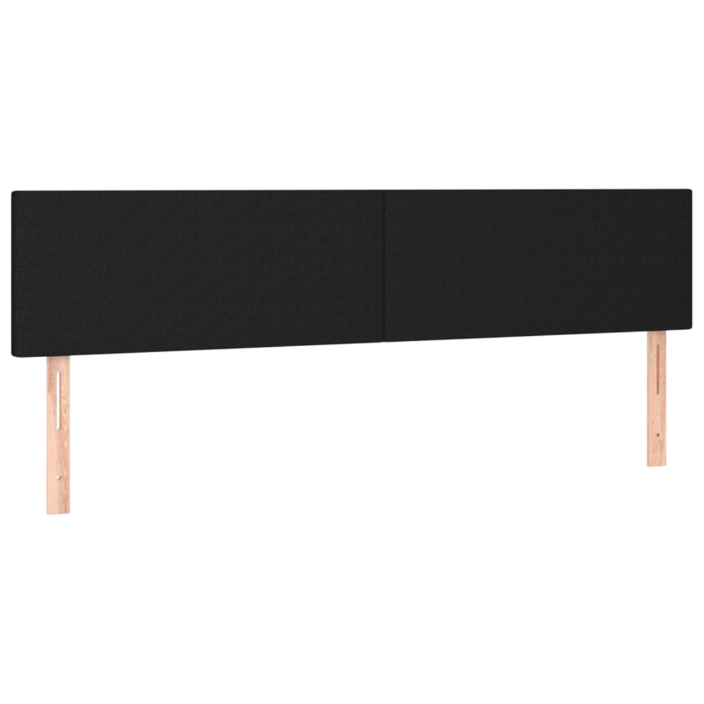 LED Headboard Black 160 cm Fabric