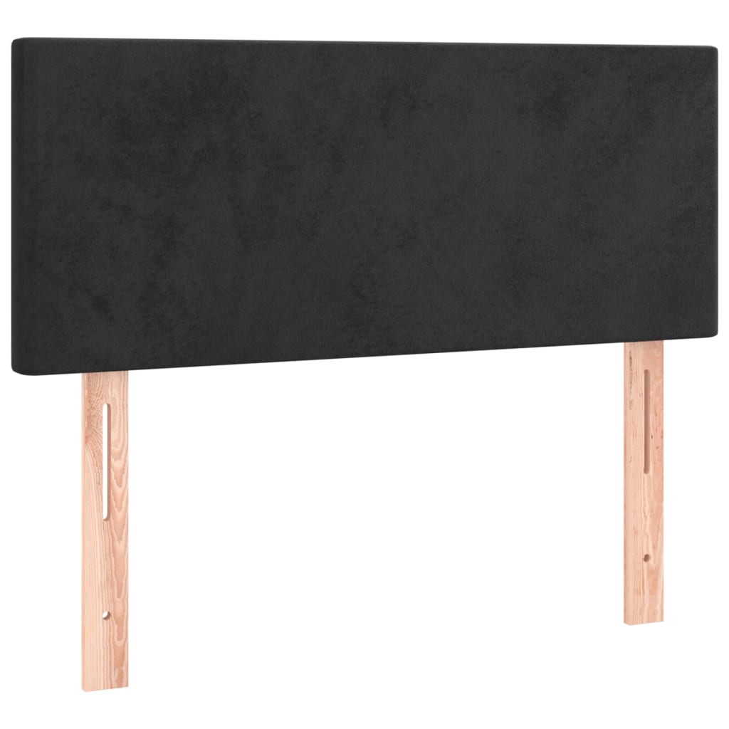 LED Headboard Black 100 cm Velvet