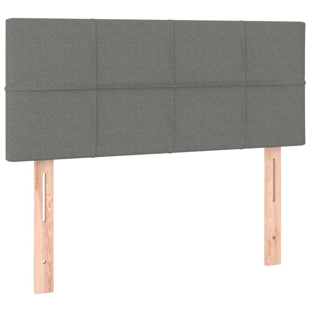 LED Headboard Dark Grey 100 cm Fabric