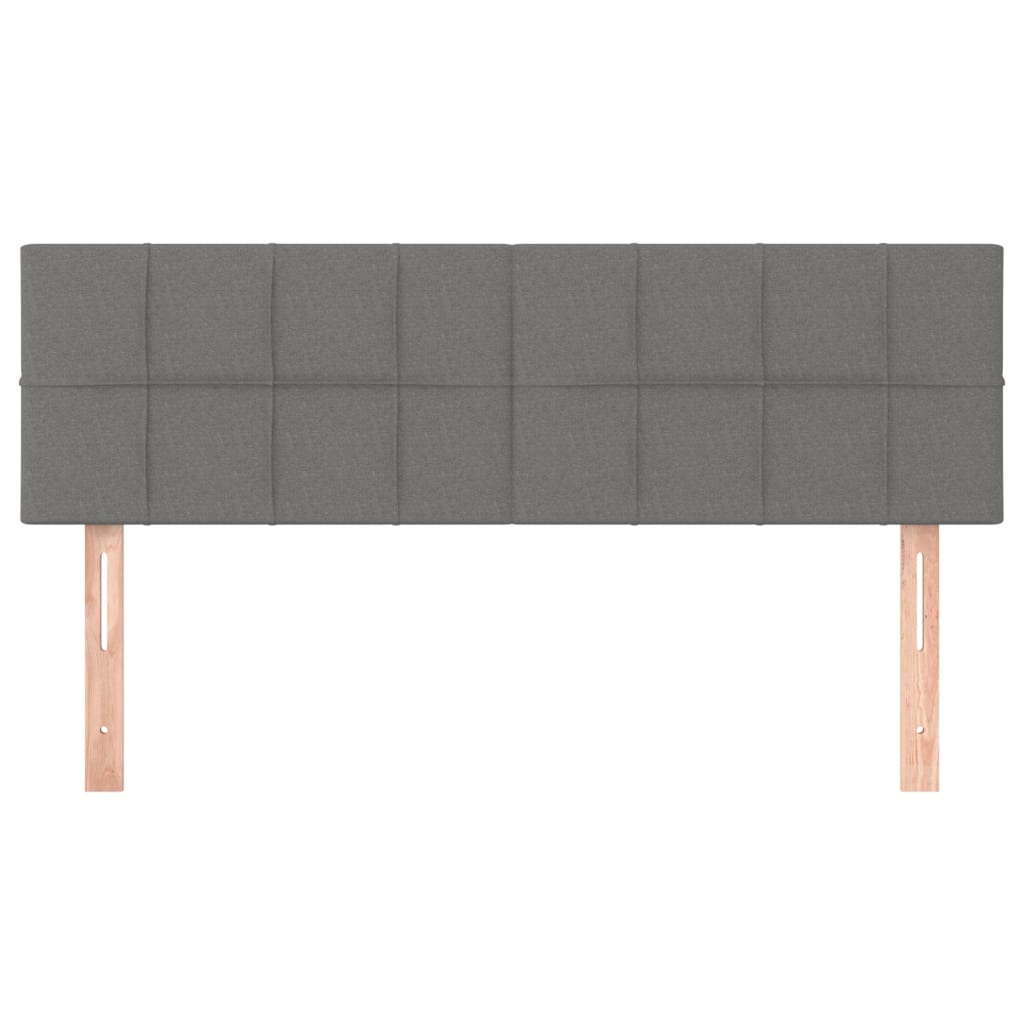 LED Headboard Dark Grey 144 cm Fabric