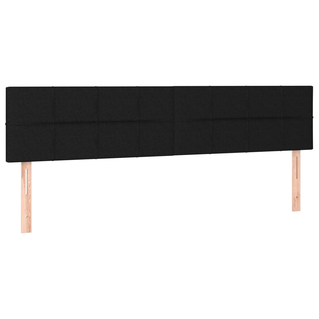 LED Headboard Black 200 cm Fabric