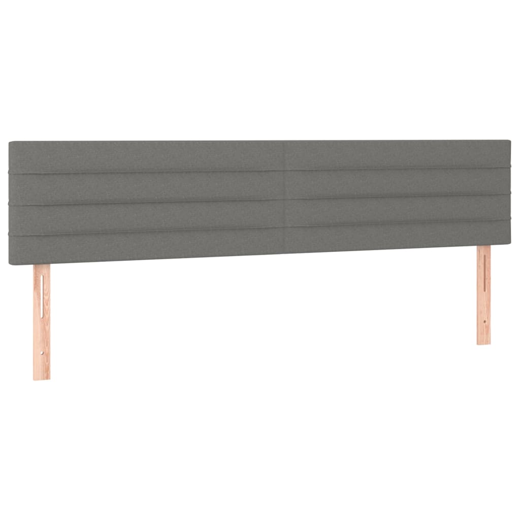 LED Headboard Dark Grey 200 cm Fabric