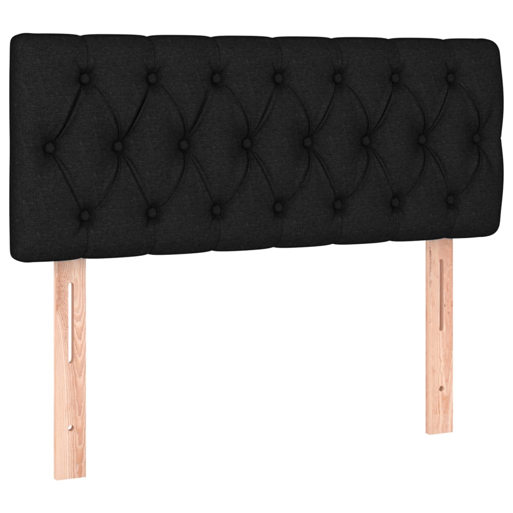 LED Headboard Black 100 cm Fabric
