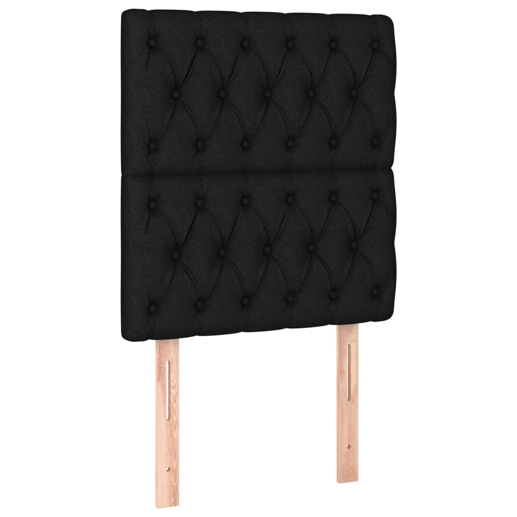 LED Headboard Black 80 cm Fabric