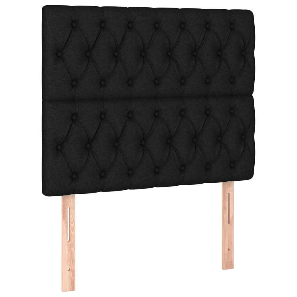 LED Headboard Black 100 cm Fabric