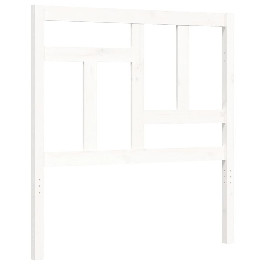 Bed Frame without Mattress White 90x190 cm Solid Wood