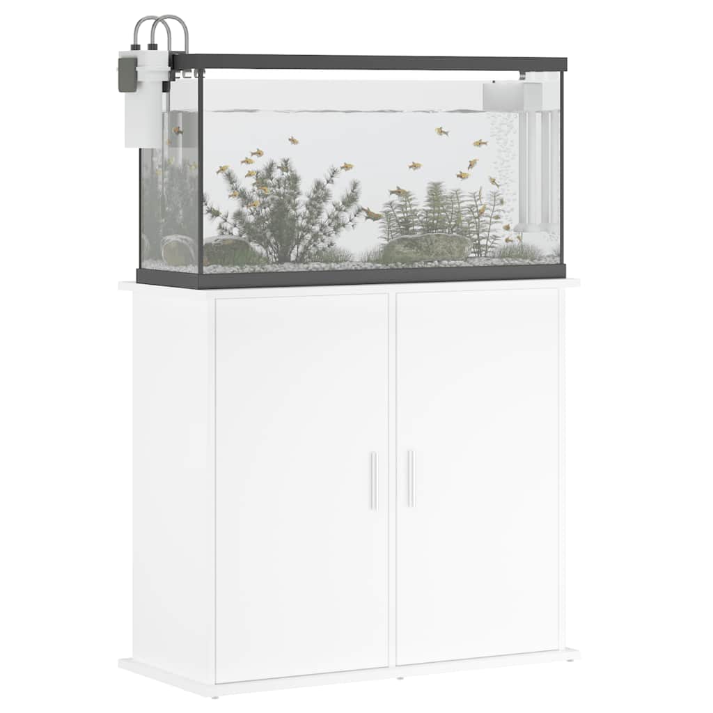 Aquarium Stand White 81x36x73 cm Engineered Wood