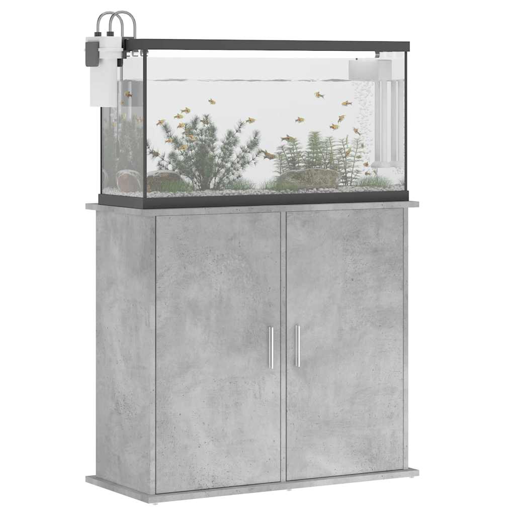 Aquarium Stand Concrete Grey 81x36x73 cm Engineered Wood