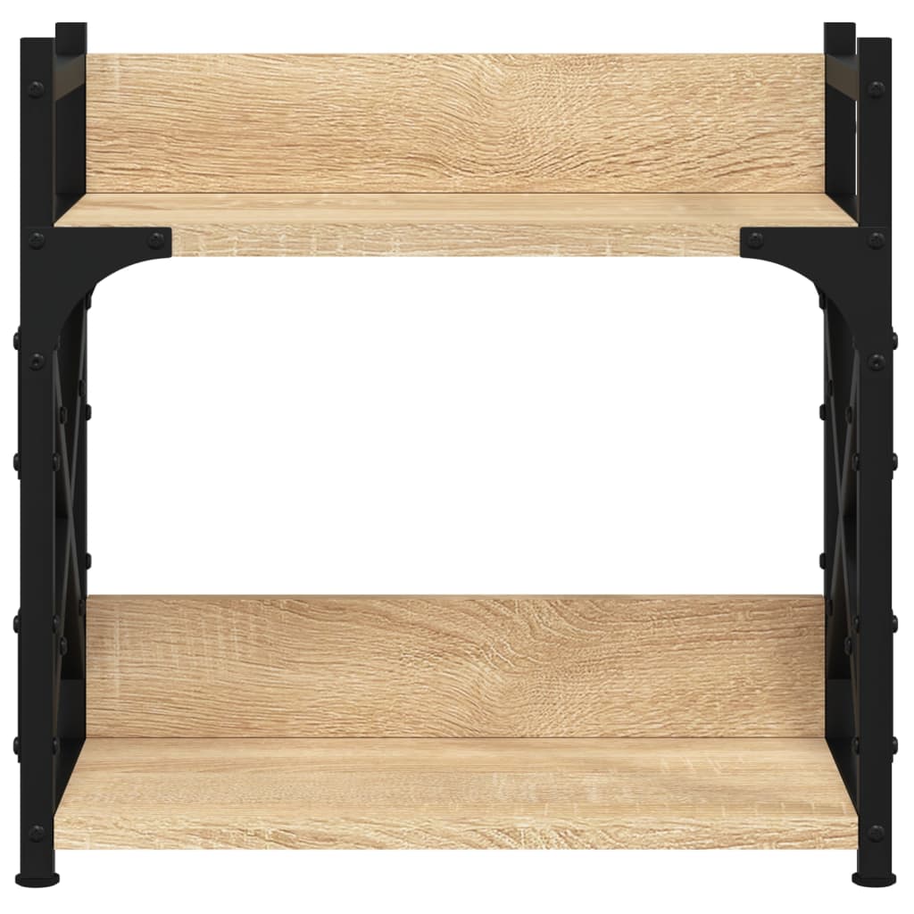 Printer Stand 2-Tier Sonoma Oak 40x20x40 cm Engineered Wood