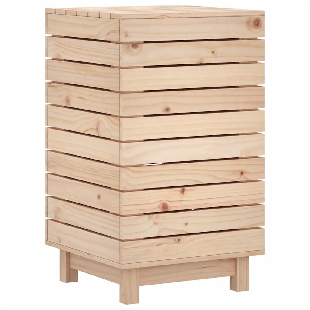 Laundry Basket 44x44x76 cm Solid Wood Pine