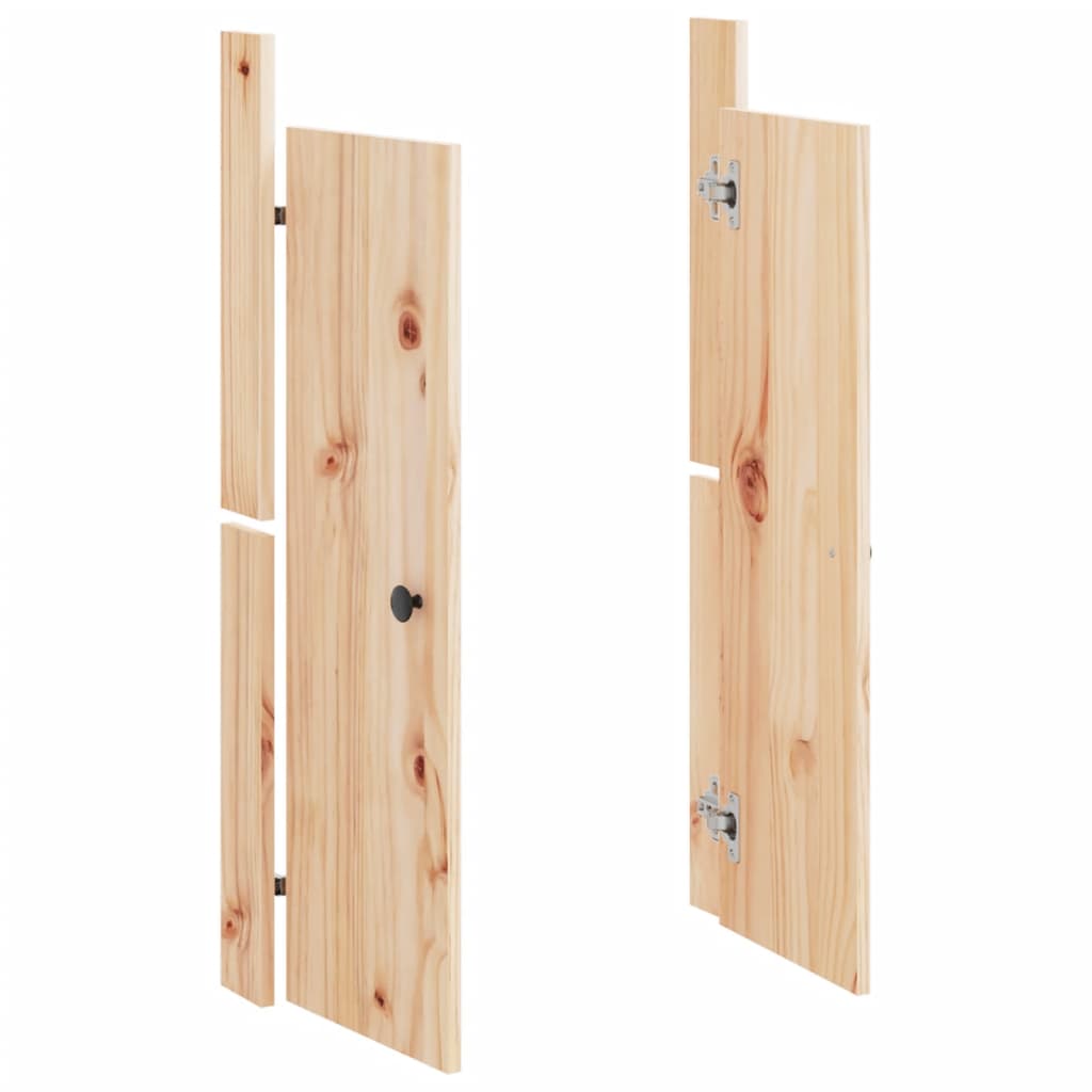 Outdoor Kitchen Doors 2 pcs 50x9x82 cm Solid Wood Pine