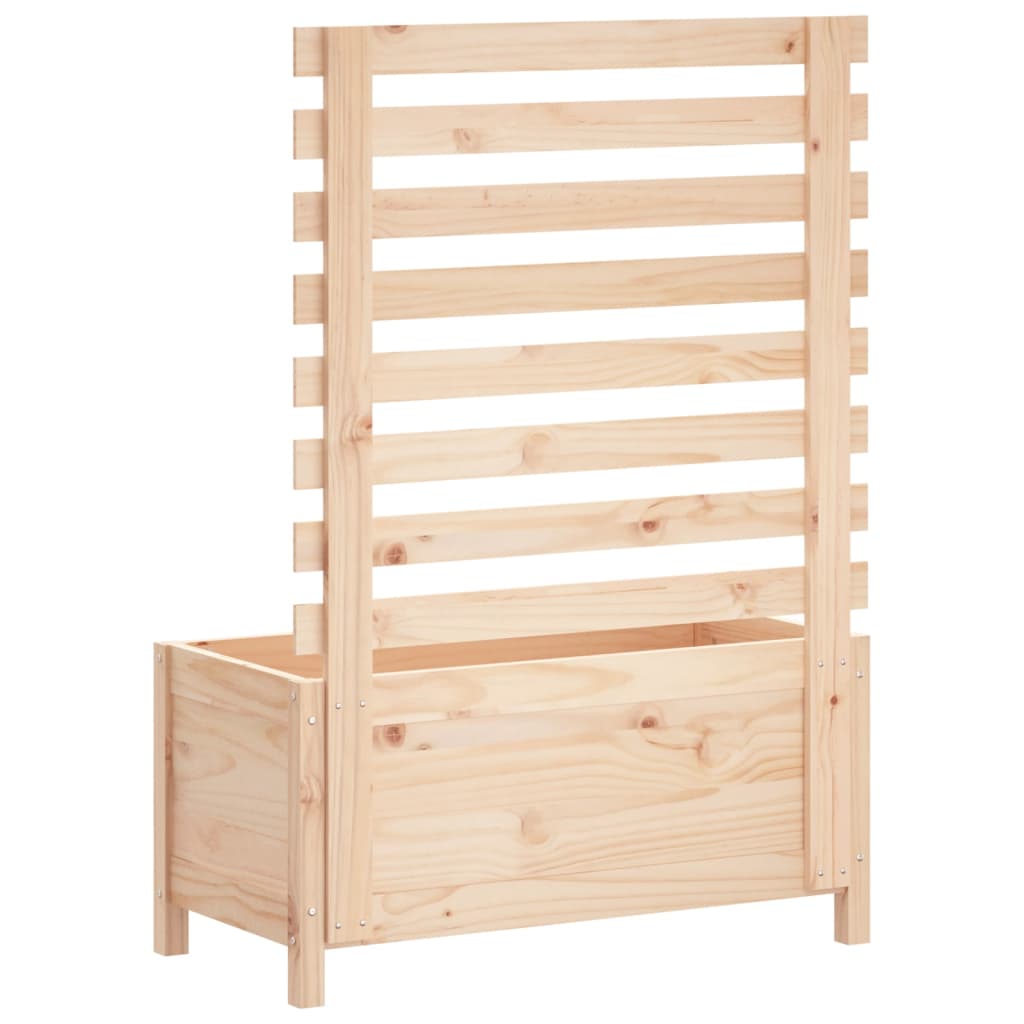 Garden Planter with Rack 79x39.5x114 cm Solid Wood Pine