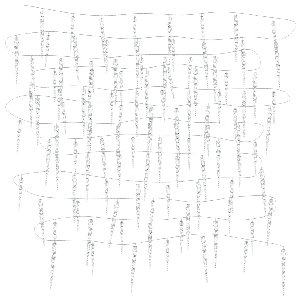 Christmas Icicle Light 100 LEDs Warm White 10 m Acrylic PVC