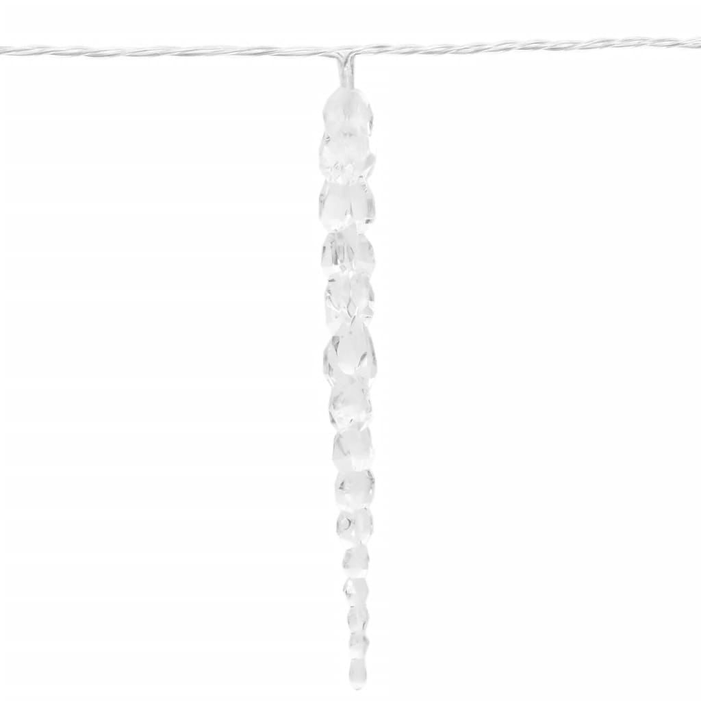 Christmas Icicle Light 100 LEDs Warm White 10 m Acrylic PVC